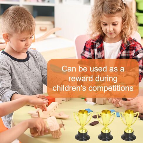SenseYo24 Pack Mini Trophies Cups, Gold Trophy Award, Plastic Trophies for Kid, 4 Inch Award Trophies for Kids Party Favors, Winning Prizes in Kuwait
