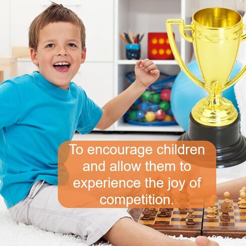 SenseYo24 Pack Mini Trophies Cups, Gold Trophy Award, Plastic Trophies for Kid, 4 Inch Award Trophies for Kids Party Favors, Winning Prizes in Kuwait