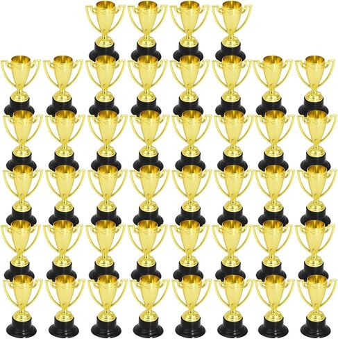 أكواب SenseYo24 Pack Mini Trophies، جائزة الكأس الذهبية، جوائز بلاستيكية للأطفال، جوائز جوائز 4 بوصة لهدايا حفلات الأطفال، الفوز بجوائز in Kuwait