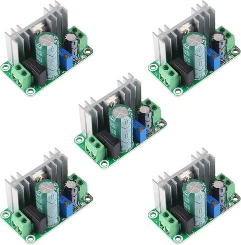 5 قطعة LM317 DC-DC محول باك تنحى لوحة دوائر كهربائية وحدة منظم خطي LM317 منظم الجهد القابل للتعديل وحدة إمداد الطاقة مع مرشح المعدل in Saudi Arabia