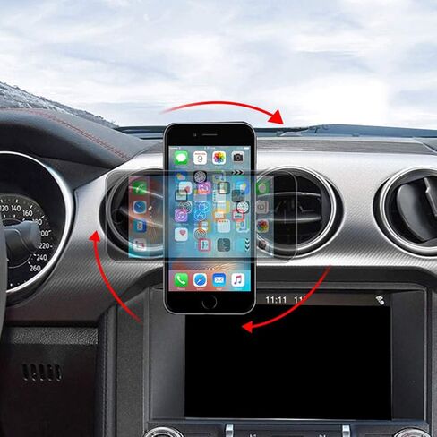 حامل لوحة قيادة السيارة Adiil، حامل تثبيت للهاتف الخلوي مع غطاء مشبك فتحة تهوية قابلة للتعديل لسيارة Ford Mustang 2015-2019 (هاتف 3.5-6.0 بوصة) in Kuwait