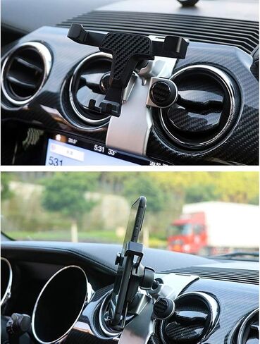 حامل لوحة قيادة السيارة Adiil، حامل تثبيت للهاتف الخلوي مع غطاء مشبك فتحة تهوية قابلة للتعديل لسيارة Ford Mustang 2015-2019 (هاتف 3.5-6.0 بوصة) in Kuwait
