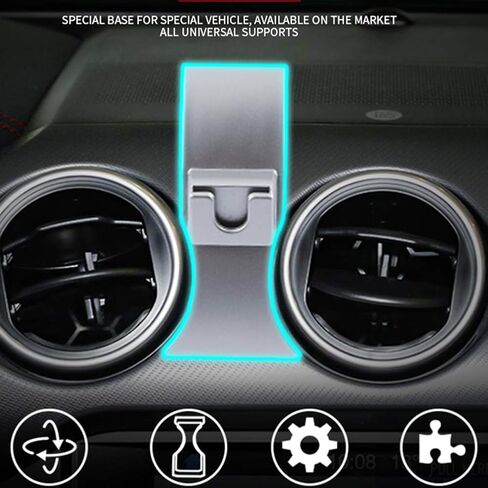 حامل لوحة قيادة السيارة Adiil، حامل تثبيت للهاتف الخلوي مع غطاء مشبك فتحة تهوية قابلة للتعديل لسيارة Ford Mustang 2015-2019 (هاتف 3.5-6.0 بوصة) in Kuwait