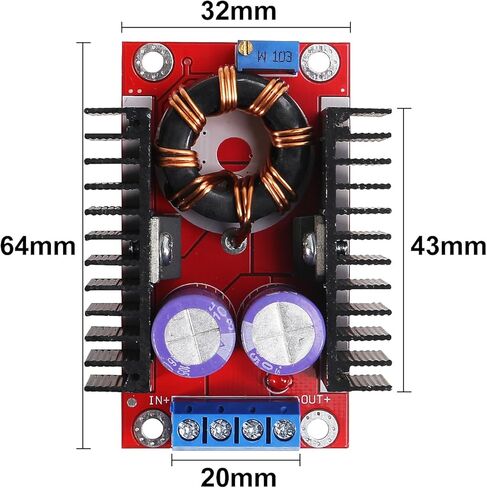 2 قطعة 150 واط 6A DC-DC 10-32 فولت إلى 12-35 فولت تصعيد دفعة محول الجهد قابل للتعديل وحدة وحدة شاحن محولات التيار الكهربائي محول in Kuwait