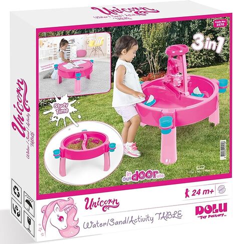 : 3-in-1 Activity Sand & Water Play Table – Blue & Red - Indoor & Outdoor Table W/Lid, Muti-Purpose, Craft Table, Store Toys, 29" H, Kids Ages 2-8 in Saudi Arabia