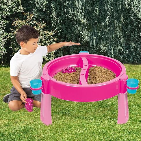 : 3-in-1 Activity Sand & Water Play Table – Blue & Red - Indoor & Outdoor Table W/Lid, Muti-Purpose, Craft Table, Store Toys, 29" H, Kids Ages 2-8 in Saudi Arabia