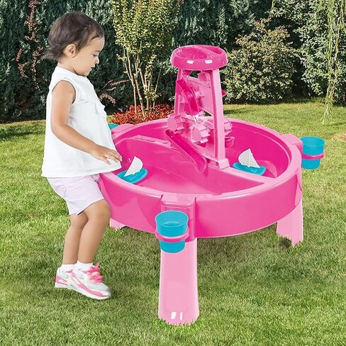 : 3-in-1 Activity Sand & Water Play Table – Blue & Red - Indoor & Outdoor Table W/Lid, Muti-Purpose, Craft Table, Store Toys, 29" H, Kids Ages 2-8 in Saudi Arabia