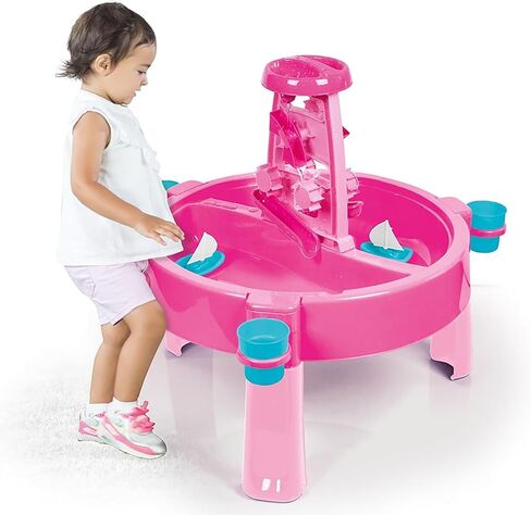 : 3-in-1 Activity Sand & Water Play Table – Blue & Red - Indoor & Outdoor Table W/Lid, Muti-Purpose, Craft Table, Store Toys, 29" H, Kids Ages 2-8 in Saudi Arabia