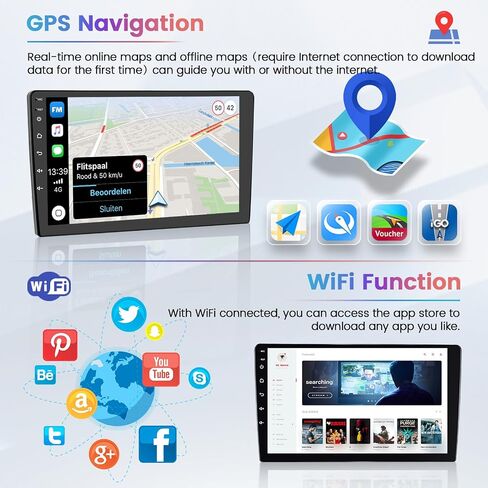 Hikity 2+64G for Mazda 6 2007-2012 Android Car Stereo with Carplay Android Auto 9 Inch Touchscreen Radio GPS Navigation WiFi SWC RCA HiFi Backup Camera Microphone in Saudi Arabia