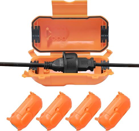 Outdoor Extension Cord Safety Cover with Waterproof Seal, Weatherproof Electrical Connection Box to Protect Outdoor Plug Outlet Socket Christmas Holiday Decoration Light in Saudi Arabia