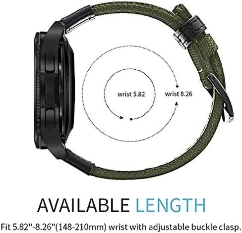 Maxjoy Galaxy Watch 7/Galaxy Watch 6 Band, Galaxy Watch 6 Classic/5 Pro Bands, 20mm Nylon Strap Compatible with Samsung Galaxy Watch 7 6 5 4 3 40mm 41mm 42mm 43mm 44mm 45mm 46mm 47mm, 2 Pack in Saudi Arabia