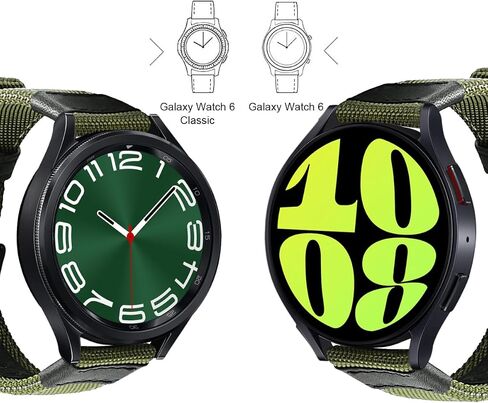 Maxjoy Galaxy Watch 7/Galaxy Watch 6 Band, Galaxy Watch 6 Classic/5 Pro Bands, 20mm Nylon Strap Compatible with Samsung Galaxy Watch 7 6 5 4 3 40mm 41mm 42mm 43mm 44mm 45mm 46mm 47mm, 2 Pack in Saudi Arabia