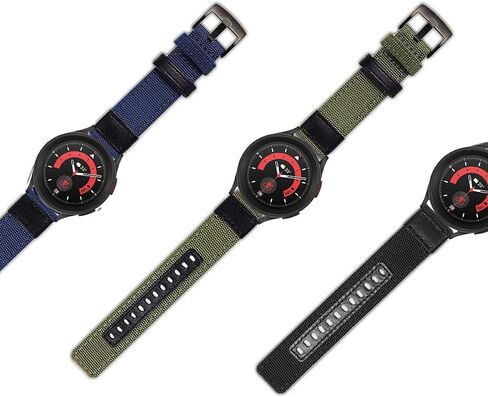 Maxjoy Galaxy Watch 7/Galaxy Watch 6 Band, Galaxy Watch 6 Classic/5 Pro Bands, 20mm Nylon Strap Compatible with Samsung Galaxy Watch 7 6 5 4 3 40mm 41mm 42mm 43mm 44mm 45mm 46mm 47mm, 2 Pack in Saudi Arabia