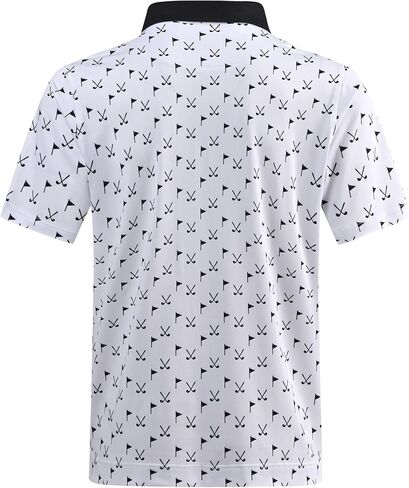 DEOLAX Mens Polo Shirts Moisture Wicking Mens Golf Shirt Quick Dry Mens Golf Polo Short Sleeve Soft Breathable Fashion Prints Golf Shirts for Men in Saudi Arabia