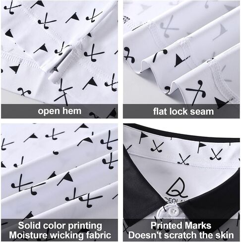 DEOLAX Mens Polo Shirts Moisture Wicking Mens Golf Shirt Quick Dry Mens Golf Polo Short Sleeve Soft Breathable Fashion Prints Golf Shirts for Men in Saudi Arabia