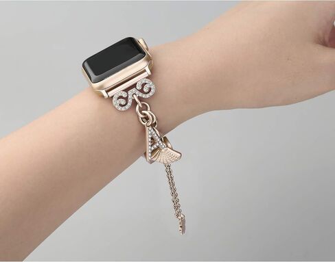 أساور Secbolt Bling متوافقة مع أحزمة ساعة Apple 38 مم 40 مم 41 مم 42 مم 44 مم 45 مم iWatch Series 9/8/7/6/5/4/3/2/1/SE، سوار نسائي قابل للتبديل وقابل للتعديل in Saudi Arabia