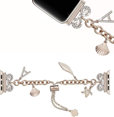 أساور Secbolt Bling متوافقة مع أحزمة ساعة Apple 38 مم 40 مم 41 مم 42 مم 44 مم 45 مم iWatch Series 9/8/7/6/5/4/3/2/1/SE، سوار نسائي قابل للتبديل وقابل للتعديل in Saudi Arabia
