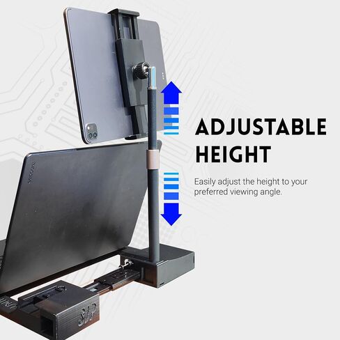 SJP Products UNIMOUNT Mount Your Tablet, Portable Monitor Above Laptop, Fits Large Tablets and Laptops - Dual Screen Setup for Coworking, Work from Home, Sidecar in Saudi Arabia