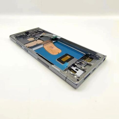 Screen Replacement for Samsung Galaxy S23 Ultra 5G S918B S918B/DS S918U S918Ul S918W S918E S9168/DS 6.8 Inch with Frame and Back Cover Display Touch Digitizer Assembly (White) in Kuwait