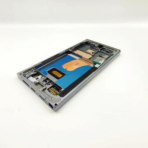 Screen Replacement for Samsung Galaxy S23 Ultra 5G S918B S918B/DS S918U S918Ul S918W S918E S9168/DS 6.8 Inch with Frame and Back Cover Display Touch Digitizer Assembly (White) in Kuwait