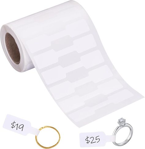 joycraft 500Pcs Jewelry Price Tags Stickers, 4 Styles Jewelry Self Adhesive Label Roll, White Thank You Jewelry Price Identification Stickers for Ring, Necklace, Bracelets, Earring Display in Kuwait