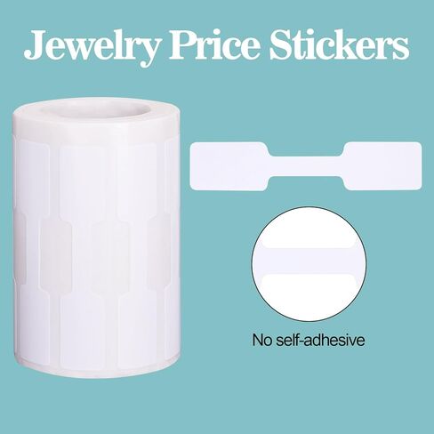 joycraft 500Pcs Jewelry Price Tags Stickers, 4 Styles Jewelry Self Adhesive Label Roll, White Thank You Jewelry Price Identification Stickers for Ring, Necklace, Bracelets, Earring Display in Kuwait