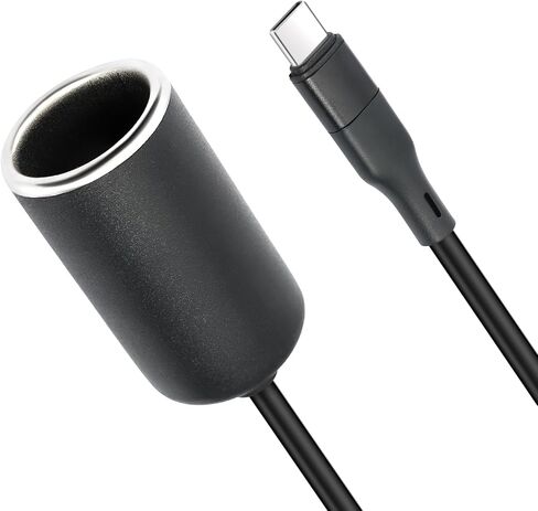 REXUS USB C Male to Car Cigarette Lighter Socket Female Converter 1 Pack, USB C to 12V Power Adapter Cable 18W Max(1P) in Saudi Arabia