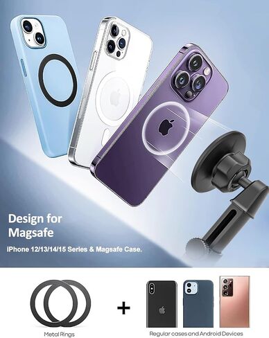 Car CD Slot Phone Mount Magnetic, Car CD Player Phone Holder Mag-Safe with Telescopic Arm [Upgraded Powerful Magnet] for iPhone 15/14/ 13 Series, MagSafe Case & Other Android Phones in Saudi Arabia