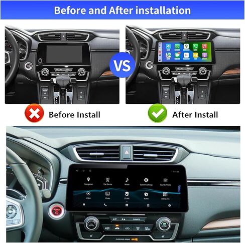 Road Top 12.3 بوصة Android 12 Car Stereo Wireless Carplay لهوندا CRV 2017-2022 سنة، دعم Apple Carplay، Android Auto، AM، FM، Bluetooth، الملاحة، الكاميرا in Kuwait