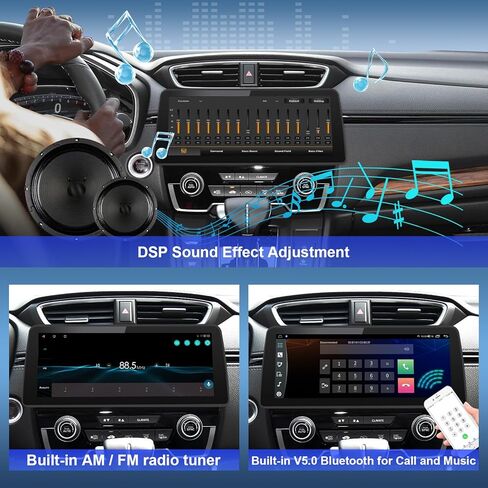 Road Top 12.3 بوصة Android 12 Car Stereo Wireless Carplay لهوندا CRV 2017-2022 سنة، دعم Apple Carplay، Android Auto، AM، FM، Bluetooth، الملاحة، الكاميرا in Kuwait