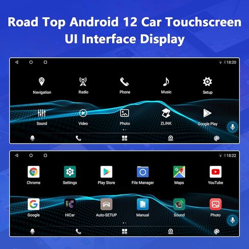 Road Top 12.3 بوصة Android 12 Car Stereo Wireless Carplay لهوندا CRV 2017-2022 سنة، دعم Apple Carplay، Android Auto، AM، FM، Bluetooth، الملاحة، الكاميرا in Kuwait