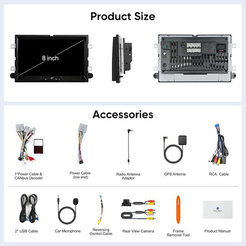 8-inch Android 12 Car Stereo Radio for Ford F150 F250 F350 Escape Expedition Focus Mustang Android Auto Carplay Octo-Core Touch Screen 5G WiFi Bluetooth GPS Navigation in Saudi Arabia