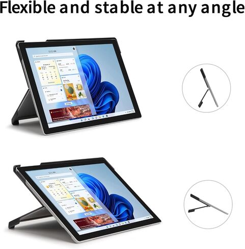 غطاء تابلت رخامي نحيف وخفيف الوزن لجهاز Microsoft Surface Pro 7+، 7، 6، 5، 4، LTE، حافظة حماية صلبة، متوافقة مع لوحة مفاتيح النوع in Saudi Arabia