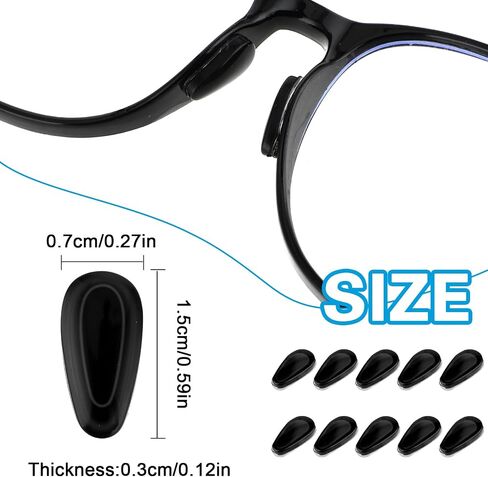 Eyeglass Nose Pads, 12 Pairs of Anti-Slip Nose Pad Soft Silicone Adhesive Ultra-Thin Clear Nose Pads for Glasses Sunglasses Eye Wear in Saudi Arabia