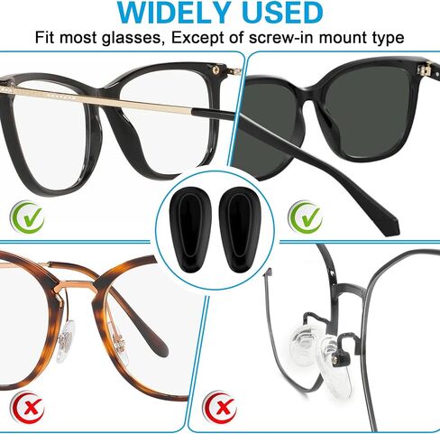 Eyeglass Nose Pads, 12 Pairs of Anti-Slip Nose Pad Soft Silicone Adhesive Ultra-Thin Clear Nose Pads for Glasses Sunglasses Eye Wear in Saudi Arabia