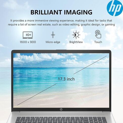 كمبيوتر محمول HP مقاس 17.3 بوصة i7 Business، شاشة لمس HD+، Intel Core i7-1355U، ذاكرة وصول عشوائي 64 جيجابايت، 2 تيرابايت SSD، لوحة مفاتيح بإضاءة خلفية، قارئ بصمات الأصابع، HDMI، Wi-Fi 6، W11P، فضي، مع حزمة SSD خارجية ADATA 512 جيجابايت in Saudi Arabia