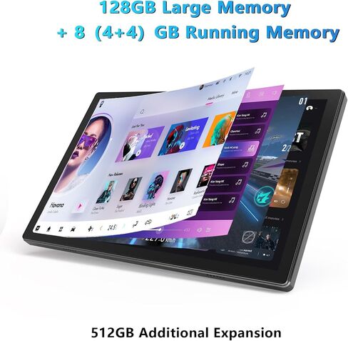Newest Android 14 Tablet 2024 10 Inch Tablets, 128GB+8(4+4Expand)GB/512GB Expandable, Octa-Core Tablet with 13MP+5MP Dual Camera, 7000mAh Battery, 2 in 1 Tablet with Keyboard/Mouse/Stylus/Case/GPS in Saudi Arabia