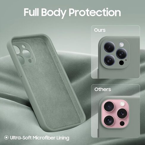 Designed for iPhone 15 Pro Max Case, Compatible with MagSafe, with Privacy Screen Protectors X2, Full Camera Protection, Silicone Shockproof Protective Slim Phone Case 6.7", Light Brown in Saudi Arabia