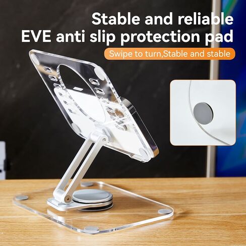 Tablet Stand,Adjustable Tablet Holder for Desk,Foldable Aluminium for iPad Stand Dock Holder for iPad Air 5/4/Mini 6/Mini 5/10.2/Pro 12.9/Pro 11,Portable Monitor（4-12.9inch） in Saudi Arabia