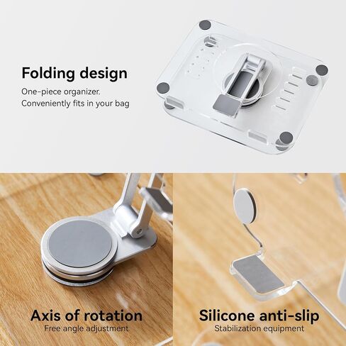 Tablet Stand,Adjustable Tablet Holder for Desk,Foldable Aluminium for iPad Stand Dock Holder for iPad Air 5/4/Mini 6/Mini 5/10.2/Pro 12.9/Pro 11,Portable Monitor（4-12.9inch） in Saudi Arabia