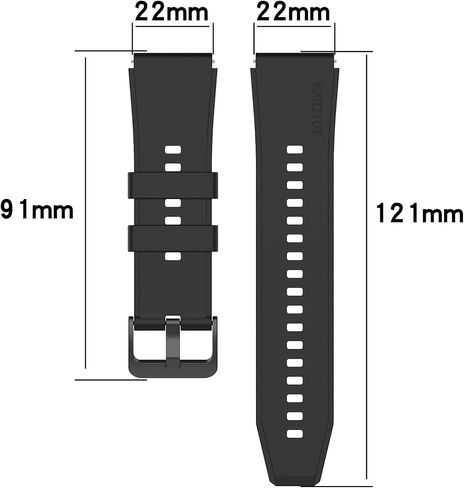 RuenTech Band Compatible for Hvlgmrc P66/Ypaddbu P66/Azgqswr P66 Smart Watch Bands, Replacement Silicone Band Strap Quick Release Watchbands for P66 Military Watch in Saudi Arabia