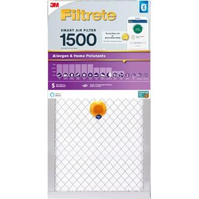 Filtrete 14x20x1 AC Furnace Air Filter, MERV 12, MPR 1500, CERTIFIED asthma & allergy friendly, 3 Month Pleated 1-Inch Electrostatic Air Cleaning Filter, 2-Pack (Actual Size 13.81x19.81x0.78 in)