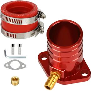 Performance Racing Intake Pipe Inlet Manifold Adapter Kit for Predator 301cc 420cc 459cc GX340 GX390 GX270 11Hp 13Hp Engine VM34 Carburetor Mini Bike Go Kart Lawnmower Powersports Parts Black
