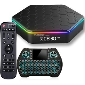 2024 Android TV Box 12.0 4GB RAM 64GB ROM 6K 4K Wi-Fi 6 TV Box Android, T95Z Plus Android TV Box H618 Chip Support Dual-WiFi 2.4G/5G Android Box 3D HDR10+ Bluetooth 5.0 USB with Mini Wireless Keyboard