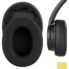 Geekria QuickFit Replacement Ear Pads for Audio-Technica ATH-SR50BT Headphones Ear Cushions, Headset Earpads, Ear Cups Cover Repair Parts (Black)