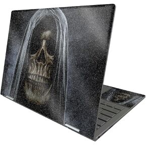 MightySkins Glossy Glitter Skin Compatible with HP Envy x360 13" (2022) - Reaper Skull | Protective, Durable High-Gloss Glitter Finish | Easy to Apply, Remove, and Change Styles | Made in The USA