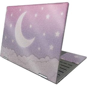 MightySkins Glossy Glitter Skin Compatible with HP Envy x360 13" (2022) - Baby Moon | Protective, Durable High-Gloss Glitter Finish | Easy to Apply, Remove, and Change Styles | Made in The USA