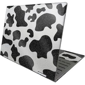 MightySkins Glossy Glitter Skin Compatible with HP Envy x360 13" (2022) - Cow Print | Protective, Durable High-Gloss Glitter Finish | Easy to Apply, Remove, and Change Styles | Made in The USA