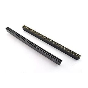 2.54mm 2 x 20Pin Female Socket Pin Header 20P Straight Dual Row Header Kit PCB Female Header Pin Header Connector, Pack of 30
