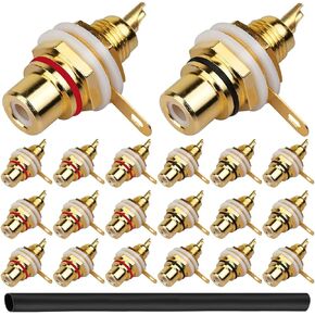 محول تركيب لوحة هيكل موصل مقبس أنثى RCA، مقبس طرفية صوت RCA مطلي بالذهب لمكبر الصوت، والتليفزيون، وأقراص DVD، والكمبيوتر، ومكبر الصوت، مع أنبوب حرارة 1 متر (20 حزمة) in Saudi Arabia